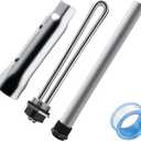 RV Water Heater Elements Kit Compatible with Suburban Water Heater Tanks, Include 9.25" Magnesium Anode Rod*1, 520900 Electric Water Heating Element*1, Dual Hex Wrench*1 and Tape*1 Replacement Parts