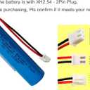 XINLANTECH 3.7V 2600mAh 18650 Rechargeable Li-ion Battery with Jst XH2.54/2P Connector Plug Wires for DIY Electronics, Toys, Lighting,Bluetooth Devices and More