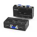 2 Port VGA KVM Switch w/2 KVM Cables, Arvitek USB VGA Switch to Share 1 Monitor and 3 USB Devices Between 2 Computers, Supports 19201440, No Hotkey Support