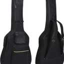 40 41 42 Inch Acoustic Guitar Bag, Oxford Fabric with 0.35" Thick Padding, Water Resistant Gig Bag, 3 Storage Pockets, Side Handle & Back Hanger Loop, Adjustable Dual Shoulder Straps, Black