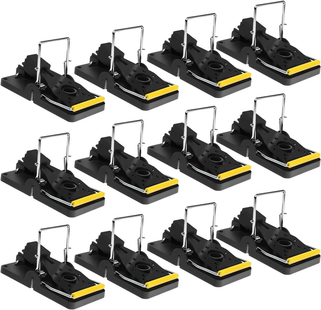 12 Pack Mouse Traps Indoor for Home, Reusable Mice Traps for House, Safe No Touch Humane Snap Traps, Small Mice Catchers for Home Indoor, Quick-Set Mousetraps Effective