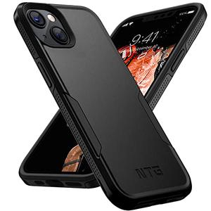 NTG Compatible with iPhone 14 case and iPhone 13 case, 2 Layer Structure Protection Military Grade Anti-Drop Hard Slim iPhone 14 Phone Case, iPhone 13 Phone Case, Black