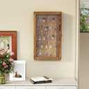 Large Wall-Mounted Keychain Display Case, 50 Hooks, 14.2 inches x 24.4 inches x 2.6 inches