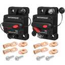 DaierTek 30 Amp Circuit Breaker 12V Marine Circuit Breaker 30A Resettable Fuse Circuit Breakers DC 12 Volt Waterproof for Automotive Car RV Boat -2Pack
