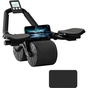 Uota Ab Roller Wheel with Elbow Support, Automatic Rebound Abdominal Wheel,Ab Roller for Abdominal Exercise Machine,Abs Workout Equipment,Trainer Fitness Belly Training for Men & Women