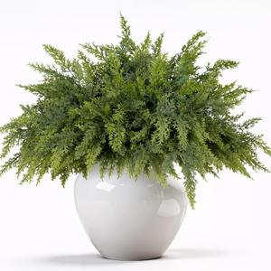 18" Real Touch Christmas Cedar Branches,Natural Droopy Soft Bendable Artificial Faux Cedar Stems,Realistic Fake Greenery Plants Stems for Vase DIY Crafts Garland Wreath Xmas Home Decoration(12Pcs)