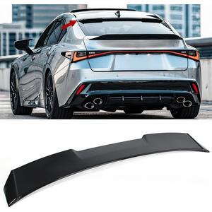 Roof Top Spoiler Fits for Lexus IS300 IS350 IS500 2021-2026, Gloss Black, V Style, Rear Window Roof Wing - WheelX