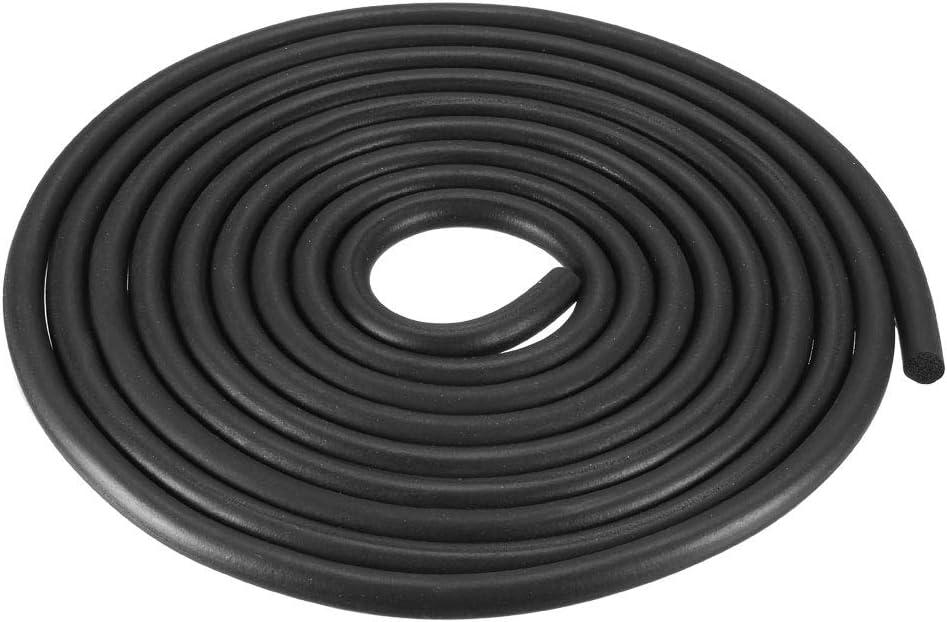 uxcell Foam Rubber Seal Weather Strip 8mm Diameter 3 Meters Long Black
