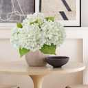 ZYTUYO 20 inches 4 Pcs Ivory White Real Touch Hydrangea Artificial Flowers Boho Lifelike Real Looking Latex Hydrangeas Flower with Long Stem for Home Decor Spring Table Centrepiece