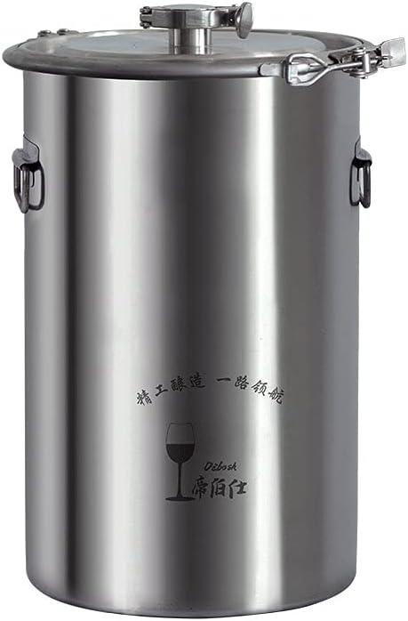 60L 304/316 New stainless steel fermentation barrel wine barrel fermenter self-brewed wine sealed barrel wine making equipment (316 without tap)