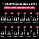 UNA GELLA Short Almond Gel Nail Tips: 504PCS Acylic Nail Tips Almond Shape Extra Short Pre Etched Half Cover 12sizes Salon Quality Soft Press On Nails DIY for Home Nails Extension