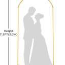 Wokceer 7.2 FT Wedding Arch Backdrop Stand, Gold Metal Arch Backdrop Stand for Wedding Ceremony Birthday Party Bridal Baby Shower Photo Booth Garden Floral Balloon Arches Decoration