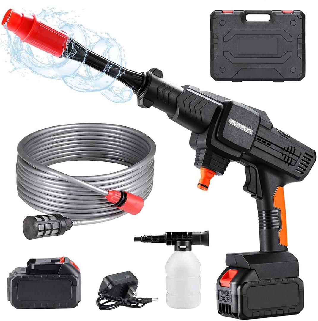 Cordless Power Pressure Washer, 1000PSI Brushless Battery Powered Pressure Washer Handheld, 4.0AH Rechargeable 3 Modes Portable Cordless Power Washer for Car Patio Pets