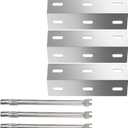 Hisencn Repair Kit for Ducane Gas Barbecue Grill 30400040, 3100, 3200, 3400 Burner Tube, Stainless Heat Plate Tent, Burner Cover Replacement for Ducane 3 Burner DUCHD1, 30500048, 30500602, DUCHP1