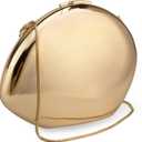 YYW Evening Clutch Purse for Women Metal Reflective Shoulder Bag Unique Handbag for Wedding Party Prom