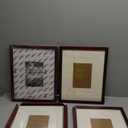 Egofine 11x14 Picture Frames 4 Pack Display Pictures 5x7/8x10 with Mat or 11x14 Without Mat Made of Solid Wood Covered by Plexiglass for Table Top Display and Wall Mounting Photo Frame, Cherry Red