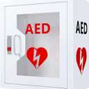 AED Cabinet Wall Mount: Steel Defibrillator Storage Case with Snap Lock and Universal AED Compatibility - for Home/Hospitals/Schools (14.2" W x 7.9" D x 15.7" H)