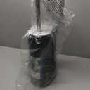 iDesign Toilet Brush with Holder and Storage Compartment - Matte Black