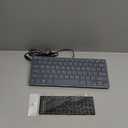 GARASANI Mini Wired Keyboard(Korean-English) Ultra Thin and Light Portable 78 Keys USB Desktop, Laptop, Windows 7/8/10, Keyboard Protection Skin, Korean Keyboard Stickers Included