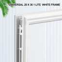 Pushglossy 20'' x 36'' Entry Door Frame Insert Only Replacement Kit (Glass Not Included) 1 Lite Exterior Front Door Window Frame Grille Inserts Replacement Kit for Home Improvement