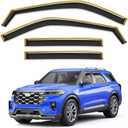in-Channel Window Rain Guards Fit for Ford Explorer 2020-2026,Extra Durable Window Deflector Rain Guards Visor Vent Visors Vent Shades Car Accessories -4 pcs