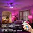 MELPO Led Light Bulb, 12W, 120 Watt Equivalent, 2700K/4500K/5700K 3CCT, 9 RGB Colors, Color Changing Light Bulb with Remote Control, DIY Flash/Sleep/Timer Mode, 1300LM, A19 E26 Light Bulbs (4 Pack)