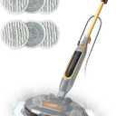 Steam and Scrub Mop, Steam Mop with Dual Rotating Pads, Swivel Steering, 2 LED Headlight, 4 Cleaning Modes, 15.2 fl oz Tank, 6 Washable Pads for All-in-One Sealed Hard Floors