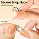 LEOBRO 60PCS Lobster Claw Clasps and Key Rings, 30PCS Keychains Clips and 30PCS Key Chain Ring, Keychain Making kit for Key Chain, Jewelry Making, Art Crafts, Silver