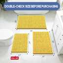 Bcoimo 30x20 Chenille Bath Mat Non-Slip with Backing Bath Rug Ultra-Absorbent and Machine Washable Bathroom Mat Quick-Dry Design. Ideal for Bathroom Shower and Tub Areas