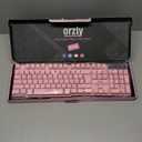 Orzly Pink Gaming Keyboard RGB USB Wired Rainbow Keyboard Designed for PC Gamers, PS4, PS5, Laptop, Xbox, Nintendo Switch, RX-250 Hornet Edition