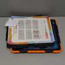 SEYMAC Case for iPad Pro 13 Inch M5 2025 / M4 2024, Heavy Duty Shockproof Protective Case with Screen Protector, 360 Rotating Stand, Hand/Shoulder Strap and Pen Holder, Orange