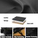 CAROMOP Luxury Faux Leather Seat Covers 2 Front Seat,Easy to Insatll Seat Covers for Cars,Airbag Compatible Fits Most Cars, Vehicles,Sedans,Trucks & SUVs(Black)