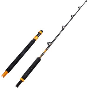 Fiblink Bent Butt Fishing Rod 2-Piece Saltwater Offshore Trolling Rod Big Game Roller Rod Conventional Boat Fishing Pole