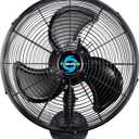 Tornado 16 Inch Pro Series Waterproof Outdoor Oscillating Wall Mount Fan - High Velocity Heavy Duty Metal Wall Mount Fan for Industrial, Commercial, Residential, and Greenhouse Use - UL Safety Listed