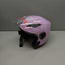 Adult 3/4 Open Face Motorcycle Helmet, Dual Visor, DOT Approved, Purple, M