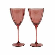 Table Tops Gallery Harvest Bordeaux Waves Wine Glass Set