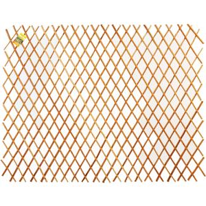 Backyard X-Scapes Expandable Peeled Carbonized Willow Wood Trellis for Climbing Plants Lattice Panel Fence Support 36 in H x 72 in L