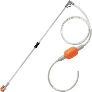 Compact Aquarium Siphon Vacuum and Water Changer Kit with Cleaning Brush. Perfect for Simultaneous Water Changing and Cleaning in Small Fish Tanks. Gravel and Sand Cleaning