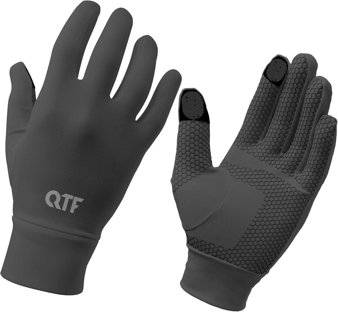 QTF Lightweight Sports Gloves Men Woman Gloves Touchscreen Running Thin Warm Liner Winter Biking, Walking, Cycling Sporting, Driving Anti Slip