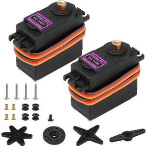 Deegoo-FPV [2-Pack] MG996R 55g Metal Gear Torque Digital Servo Motor for Futaba JR RC Helicopter Car Boat Robot