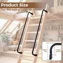 Lesolar Ladder Handrail,Steel Handrails for Loft Ladders Size: 51”Length