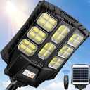 3600W Solar Street Lights Outdoor Waterproof, Solar Powered LED Flood Light Outside, Wide Angle Security Parking Lot Light Dusk to Dawn, Motion Sensor, Pole or Wall Mount, Remote Control