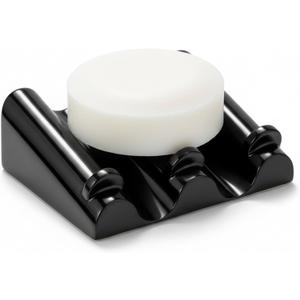 DOXOLOGY Black Marble Soap Dish Bathroom Organizer - Resin Soap Dish with Rectangular Design 3.7" L x 2.8" W - Self Draining Soap Dishes Keeps Countertop Neat - Marble Look Soap Tray for Sink