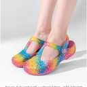 KELMALL Womens Classic EVA Floral Clogs with Back Strap  Lightweight Non Slip Slip-On Comfort Shoes, Low Heel Casual Garden & Indoor Clogs (5.5, Magenta Leopard)