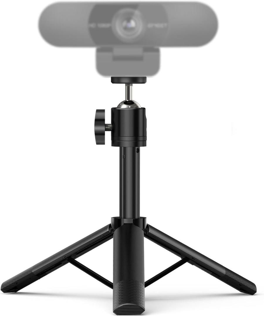 Webcam Tripod, EMEET Professional Webcam Mini Tripod, Adjustable Heights with 360 Swivel Head, Portable&Lightweight, Stable Use, Universal Compatible for Most Webcams/Phones/GoPros/Mirrorless Cameras
