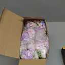 Tigeen Artificial Flowers Artificial Peonies Silk Flowers Faux Peony Fake Peony Silk Hydrangea Bouquet for Wedding Table Centerpiece Floral Vase Decor (Light Purple, 12 Bundles)