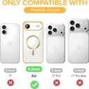 Hython Magnetic Clear for iPhone Air Case with Camera Lens Protector [Compatible with MagSafe] Luxury Plating Edge Slim Soft TPU Cover Protective Phone Case for iPhone Air 6.5", Matte Gold