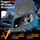 MOZOTER for iPhone 17 Pro Case with Kickstand,[Compatible with MagSafe] [12FT Military Grade Protection] Slim Translucent Matte Shockproof Phone Case,6.3",Gray