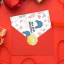 5 x Love You Valentines Day Cards (Blue Chicken)