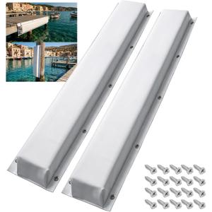 Dock Bumper,Dock Bumper Guard with Stainless Steel Screws,Boat Dock Bumper,Dock Bumpers Marine for Docking Edges, Piling, Vertical Poles, Horizontal Decks or Pier(4 Color,3Size,1Pack,2Pack), 48Inch-2Pack